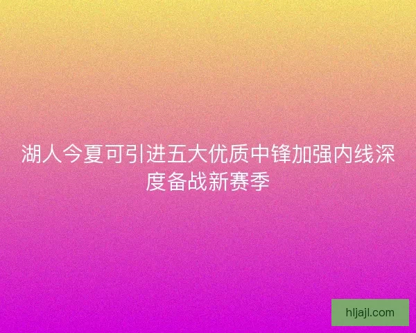 湖人今夏可引进五大优质中锋加强内线深度备战新赛季