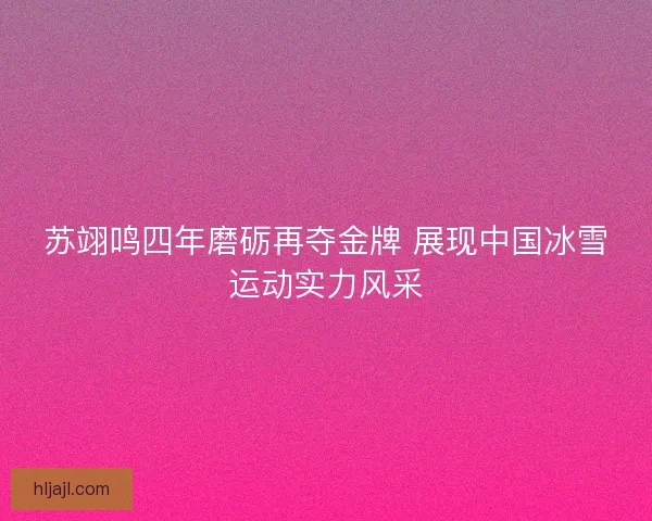 苏翊鸣四年磨砺再夺金牌 展现中国冰雪运动实力风采 苏翊鸣四年磨砺再夺金牌 展现中国冰雪运动实力风采
