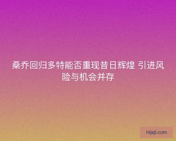 桑乔回归多特能否重现昔日辉煌 引进风险与机会并存