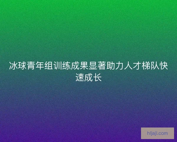 冰球青年组训练成果显著助力人才梯队快速成长